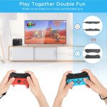 Wholesale Joy Con Controller Replacement for Nintendo Switch/Switch Lite, L/R Wireless Joy Pad with Wrist Strap, Alternatives Wired/Wireless Switch Remotes (Red/Blue)